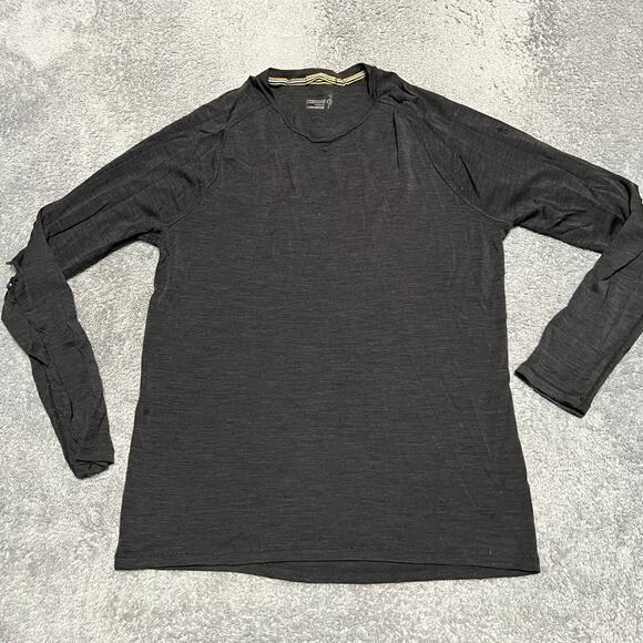 Smartwool Shirt Mens Large Merino Wool Long Sleeve Base Layer **holes - Picture 1 of 8